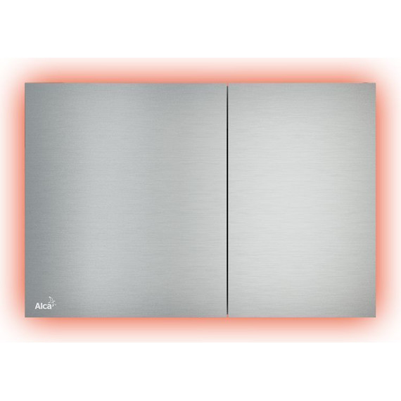 Кнопка смыва Alcaplast Flat AIR LIGHT с подсветкой, алюминий матовый фото 
