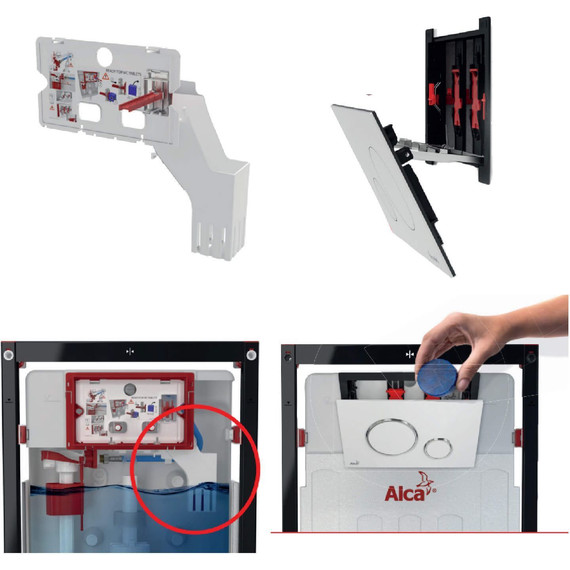 Инсталляция для подвесного унитаза Alcaplast SET 4v1 AM101/1120-4:1 RU M571-0001 (кнопка хром глянцевый) - 4 Инсталляция для подвесного унитаза Alcaplast SET 4v1 AM101/1120-4:1 RU M571-0001 (кнопка хром глянцевый) фото 4