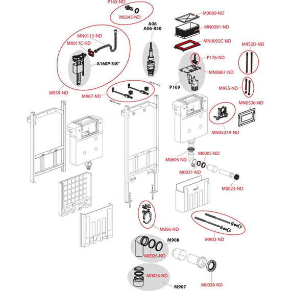 Инсталляция для подвесного унитаза Alcaplast Sadromodul AM118/850 фото 4