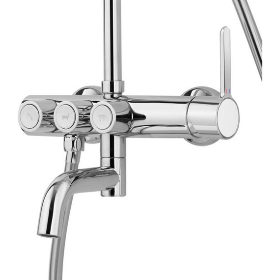 Душевая стойка Cezares ECO-CVD-01, Цвет производителя: хром фото 2