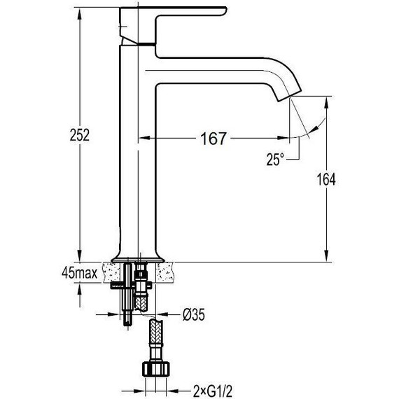 Смеситель для раковины высокий Cezares ECO-LC-01-W0, Цвет производителя: хром - 2 Смеситель для раковины высокий Cezares ECO-LC-01-W0, Цвет производителя: хром фото 2