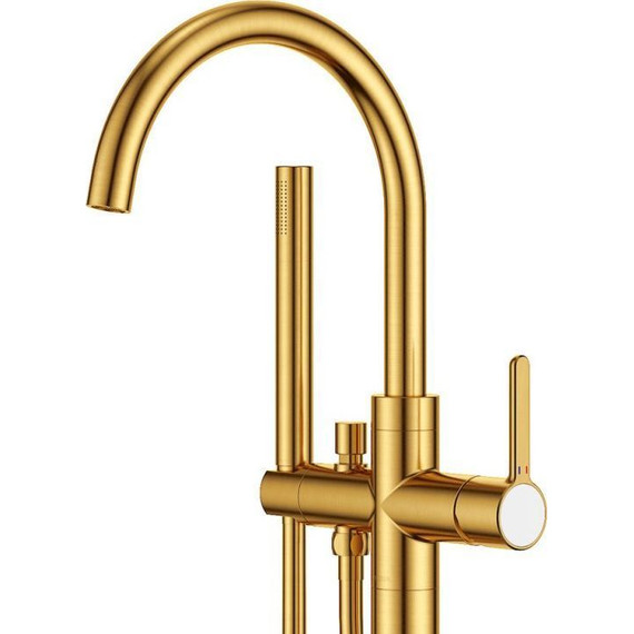 Смеситель для ванны Cezares ECO-VDP-BORO, брашированное золото, Цвет производителя: золото фото 3