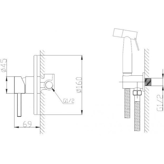 Набор для гигиенического душа BelBagno ETNA-SET-HGN-IN, сатин - 2 Набор для гигиенического душа BelBagno ETNA-SET-HGN-IN, сатин фото 2