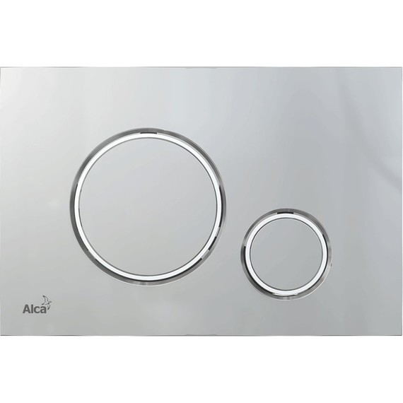Кнопка смыва Alcaplast Thin M772, хром матовый/хром глянец фото 
