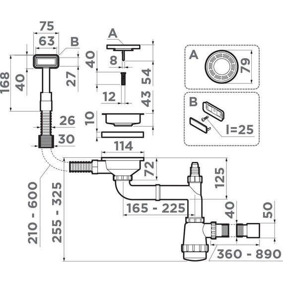 Арматура для кухонной мойки Omoikiri WK-1 AB 4956475, латунь фото 2