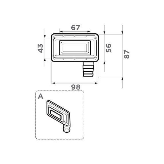 Универсальный перелив для кухонной мойки Omoikiri OV-02 GM 4956722, вороненая сталь фото 2