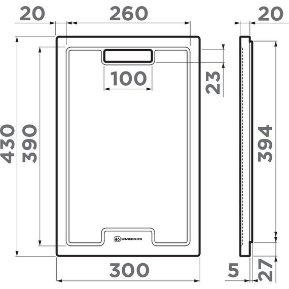 Разделочная доска Omoikiri CB-01-WOOD 4999005, венге фото 6