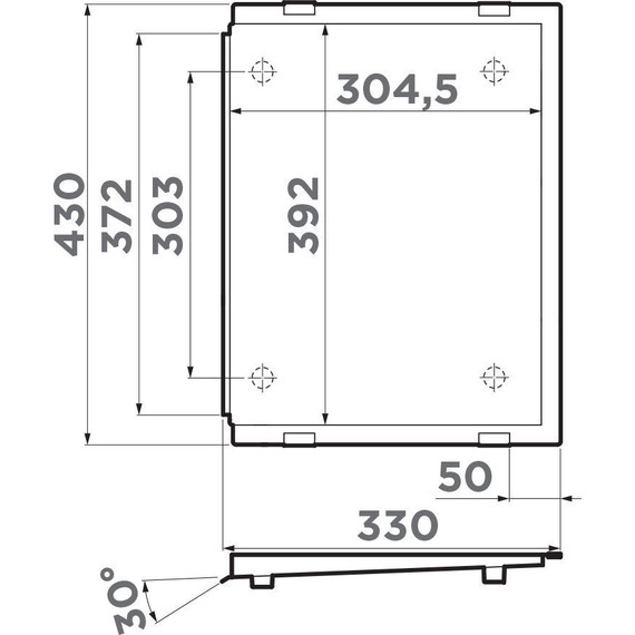 Съемное крыло для моек Omoikiri RE-01 GM 4999018, вороненая сталь фото 2