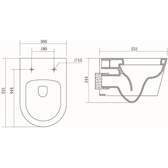 Инсталляция Aquatek Standart 50 INS-0000012 с подвесным унитазом Aquatek Оберон AQ1363W-00 фото 9