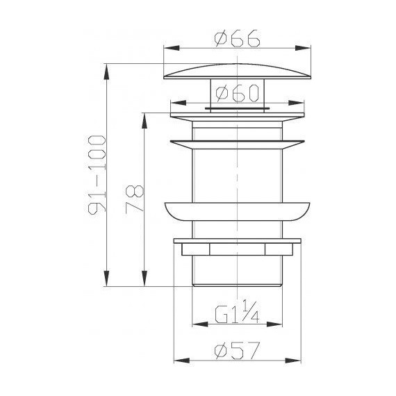 Донный клапан BelBagno BB-SC-CRM - 2 Донный клапан BelBagno BB-SC-CRM фото 2