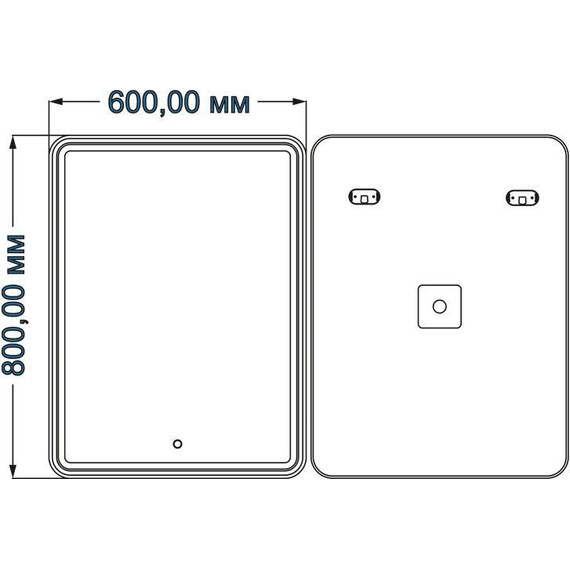 Зеркало Azario Adriana Led 60 см - 4 Зеркало Azario Adriana Led 60 см фото 4