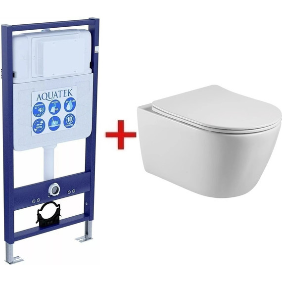 Инсталляция Aquatek Standart 50 INS-0000012 с подвесным унитазом Aquatek Бетта AQ1253W-00 фото 
