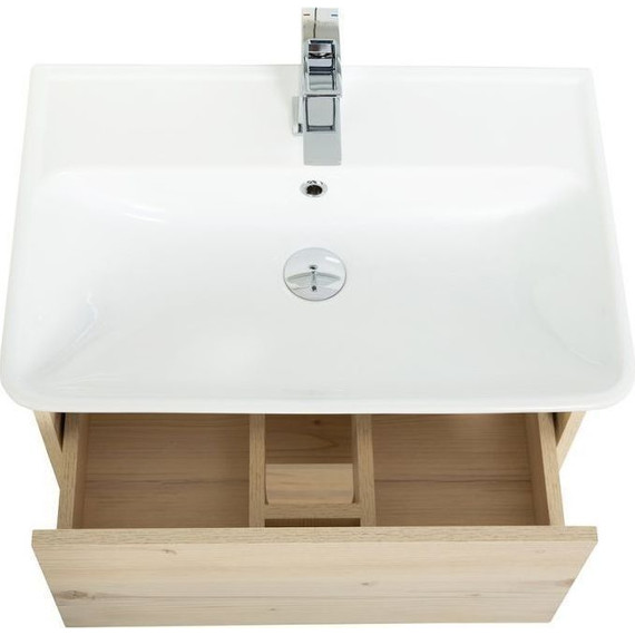 Тумба подвесная с раковиной BelBagno NEON-600-2C-SO-PB 60 см, Pino Bianco фото 3