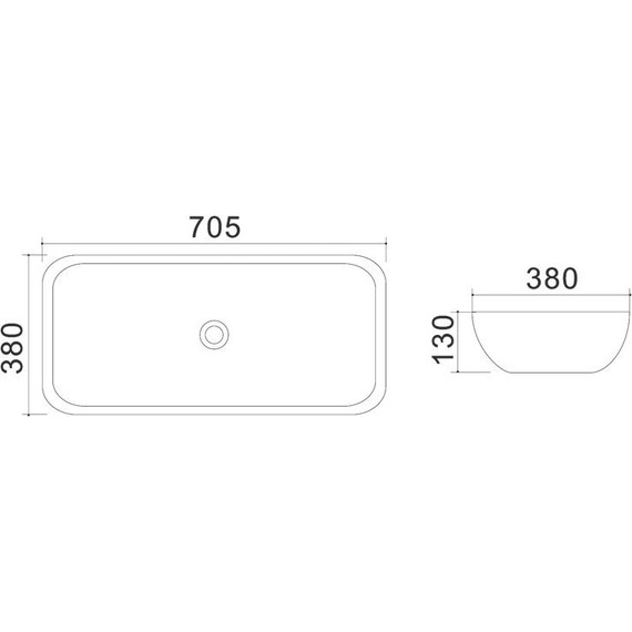 Раковина-чаша Azario 70 см AZ-4959A - 4 Раковина-чаша Azario 70 см AZ-4959A фото 4