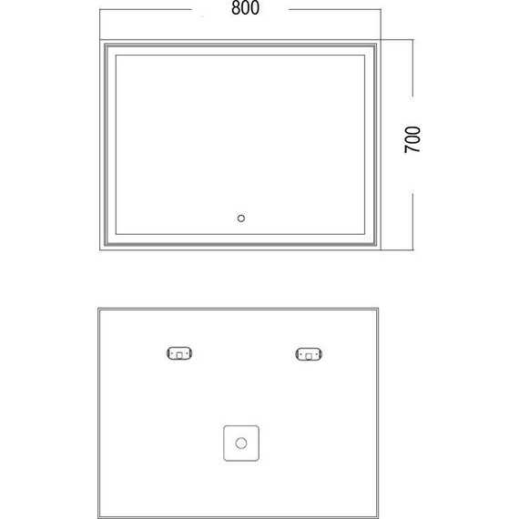 Зеркало Azario Melis Led 80 см фото 3