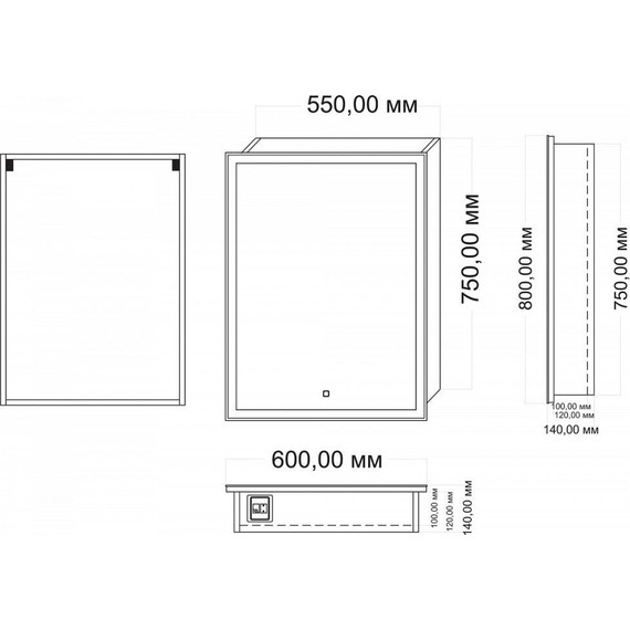Зеркало-шкаф Azario Minio 1П Led 60 см фото 5