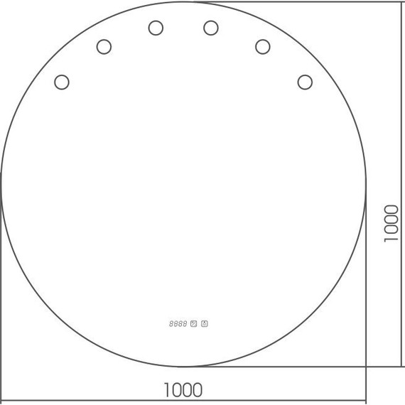 Зеркало Azario Nicole Led 100 см фото 4