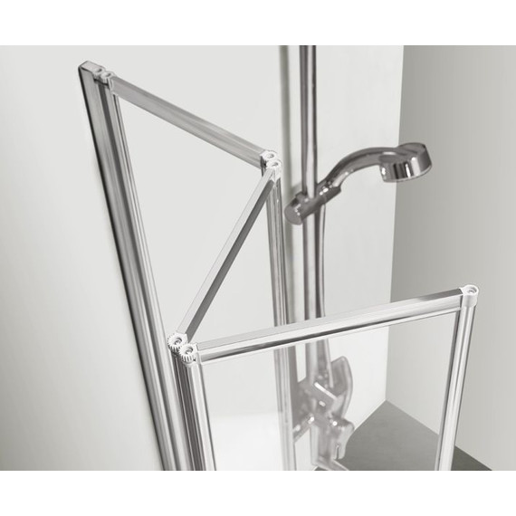 Шторка для ванны Azario Preston 100x150 см NFC6433, хром/прозрачное фото 4