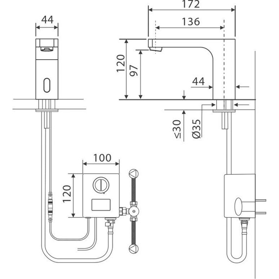Смеситель для раковины сенсорный Timo Torne 4313/17F, золото матовое фото 12