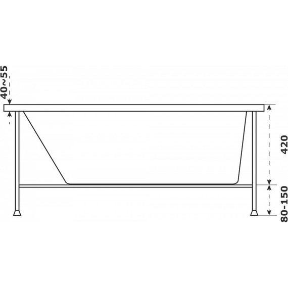 Ванна акриловая Azario Бали 150x70 см БАВ0101, Размер - мм: 1500х700 фото 5