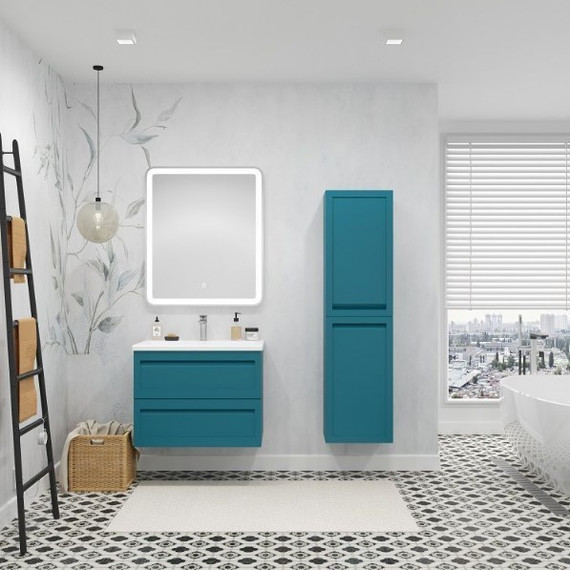 Пенал подвесной Art&Max AM-Platino-1500-2A-SO-TM 40 см, бирюзовый матовый фото 2