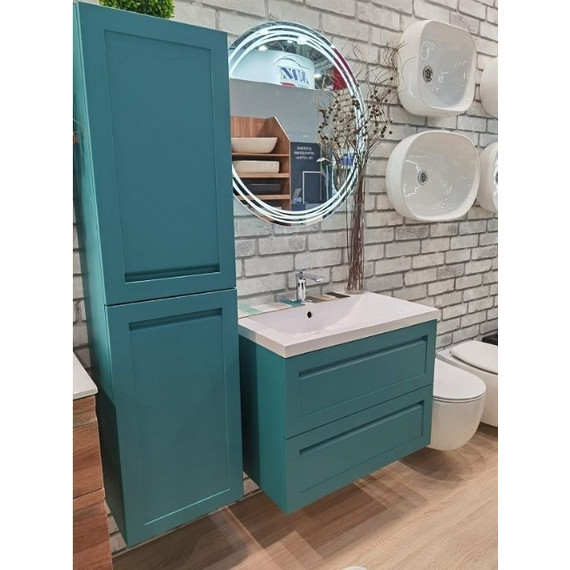 Пенал подвесной Art&Max AM-Platino-1500-2A-SO-TM 40 см, бирюзовый матовый фото 5