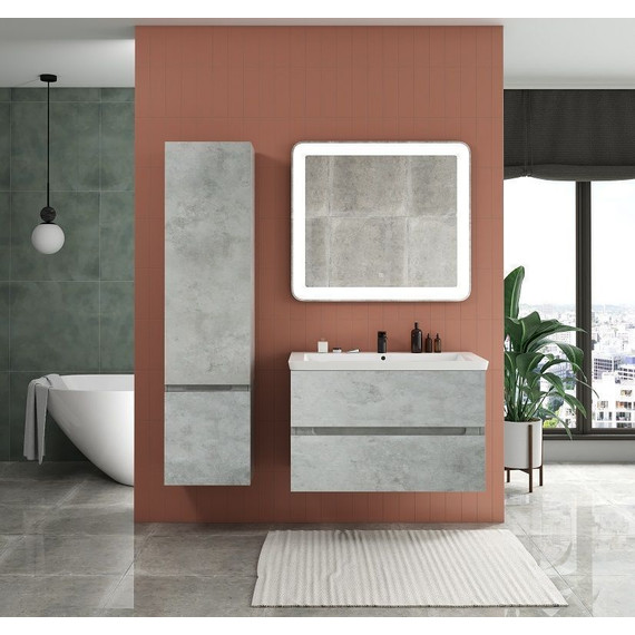 Пенал подвесной Art&Max AM-Techno-1600-AC-SO-LS935-L 40 см, бетон лофт натуральный фото 3