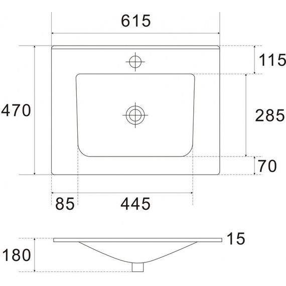 Тумба подвесная с раковиной Art&Max AM-Platino-600-2C-SO-BM 60 см, белый матовый фото 4
