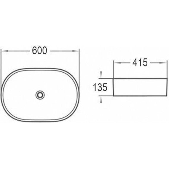 Раковина-чаша Azario 60 см AZ-2196MDH, графит матовый - 3 Раковина-чаша Azario 60 см AZ-2196MDH, графит матовый фото 3