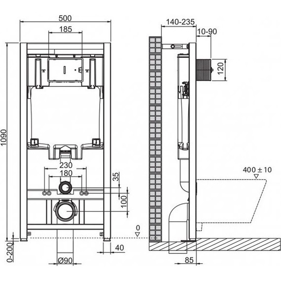 Инсталляция BelBagno BB002-80 с подвесным унитазом Ideal Standard Eurovit Rimless K881201 - 12 Инсталляция BelBagno BB002-80 с подвесным унитазом Ideal Standard Eurovit Rimless K881201 фото 12