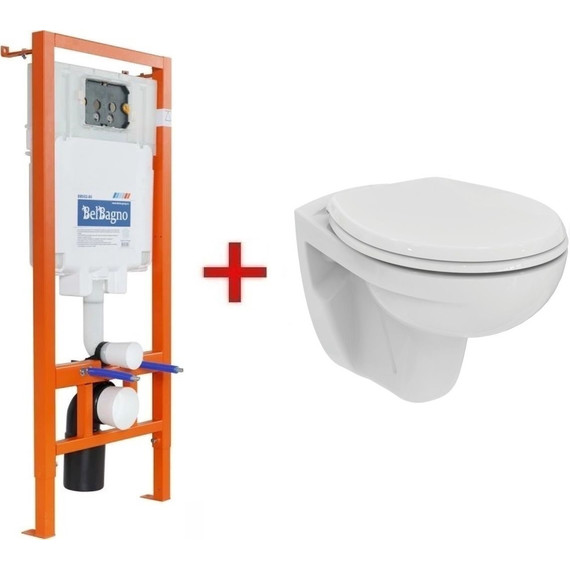 Инсталляция BelBagno BB002-80 с подвесным унитазом Ideal Standard Eurovit Rimless K881201 фото 