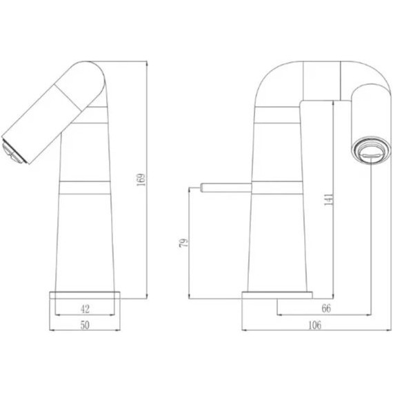 Смеситель для раковины Haiba HB10813-3, графит фото 5