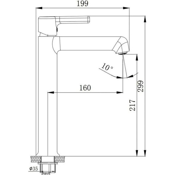 Смеситель для раковины высокий Haiba HB11814 фото 2