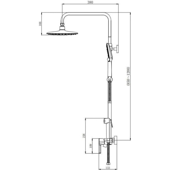 Душевая стойка Haiba HB24814 - 2 Душевая стойка Haiba HB24814 фото 2