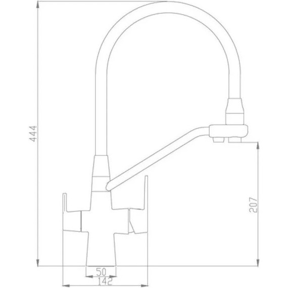 Смеситель для кухни Haiba HB76855-7, чёрный матовый - 5 Смеситель для кухни Haiba HB76855-7, чёрный матовый фото 5