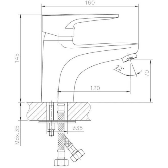 Смеситель для раковины Haiba HB1068 фото 3