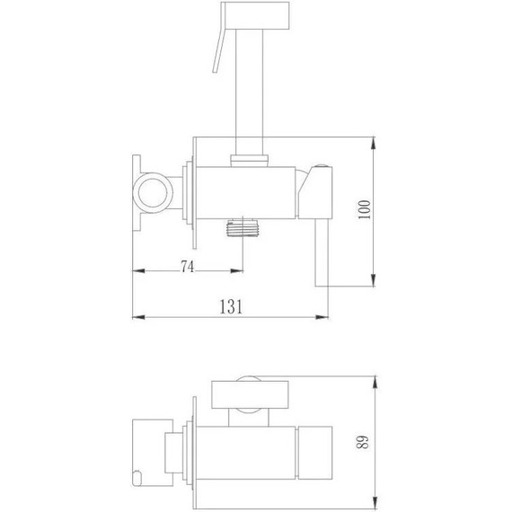 Набор для гигиенического душа Haiba HB5512-4, бронза - 2 Набор для гигиенического душа Haiba HB5512-4, бронза фото 2