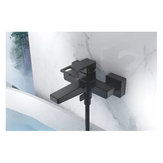 Смеситель для ванны Haiba HB60615-7, чёрный матовый фото 2