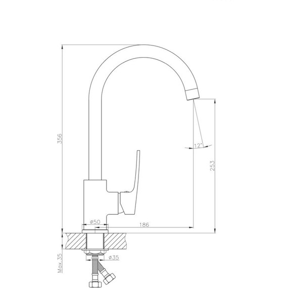 Смеситель для кухни Haiba HB70587 фото 2