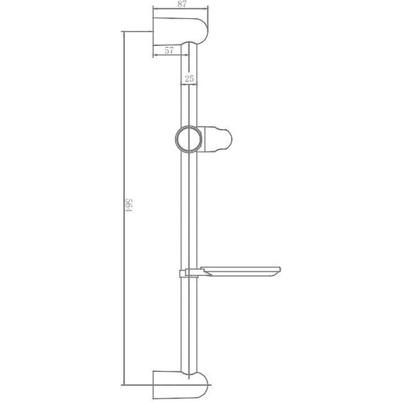 Душевая штанга Haiba 56 см HB8003 - 2 Душевая штанга Haiba 56 см HB8003 фото 2