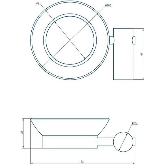 Мыльница Haiba HB8402-7, цвет чёрный матовый фото 2