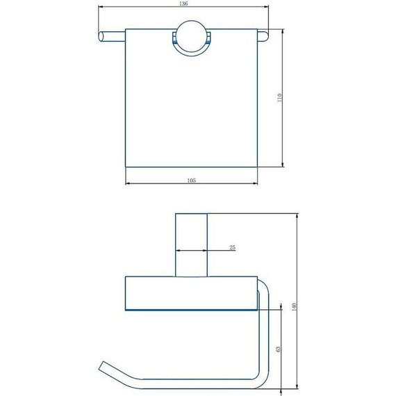Держатель для туалетной бумаги Haiba HB8403 - 2 Держатель для туалетной бумаги Haiba HB8403 фото 2