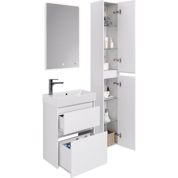 Пенал универсальный Dreja Slim 30 см 99.0406, белый глянцевый - 12 Пенал универсальный Dreja Slim 30 см 99.0406, белый глянцевый фото 12