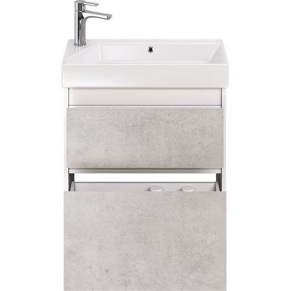 Тумба универсальная с раковиной Dreja Slim 65 см 99.0503, бетон/белый глянцевый - 7 Тумба универсальная с раковиной Dreja Slim 65 см 99.0503, бетон/белый глянцевый фото 7