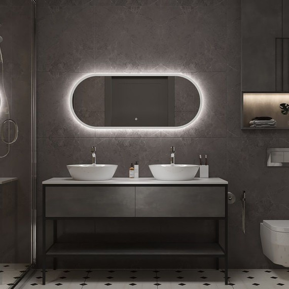 Зеркало Art&Max Bari Led 120 см AM-Bar-500-1200-DS-F-White фото 3