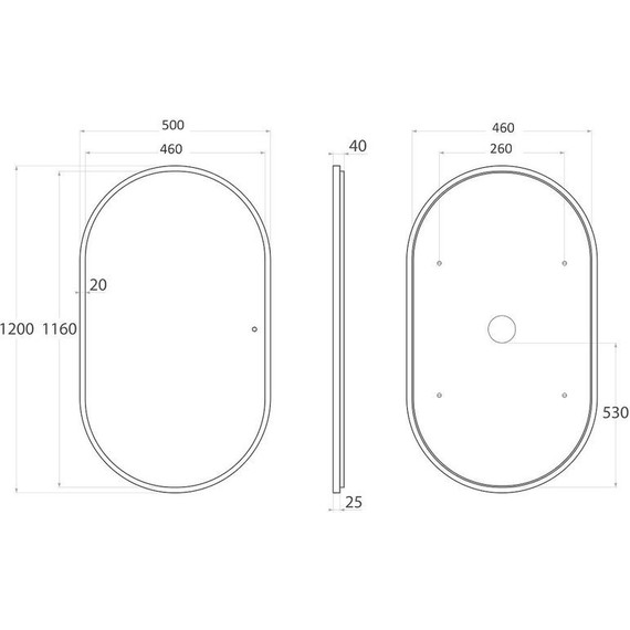 Зеркало Art&Max Bari Led 120 см AM-Bar-500-1200-DS-F, черный матовый фото 5
