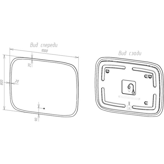Зеркало Art&Max Forli Led 100 см AM-For-1000-800-DS-F фото 4