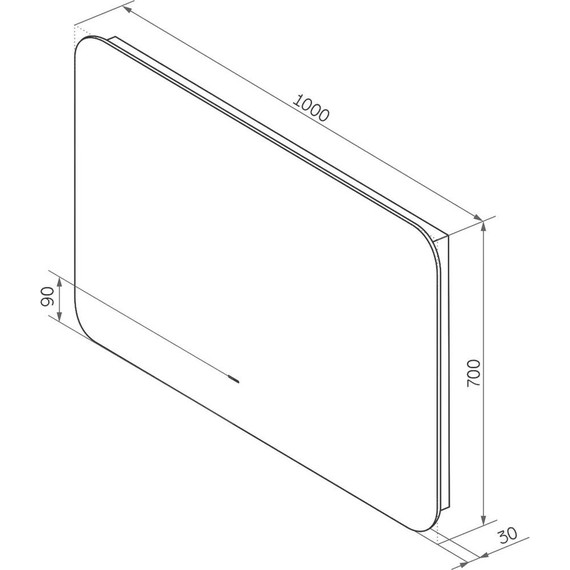 Зеркало Art&Max Ravenna Led 100 см AM-Rav-1000-700-DS-F фото 7
