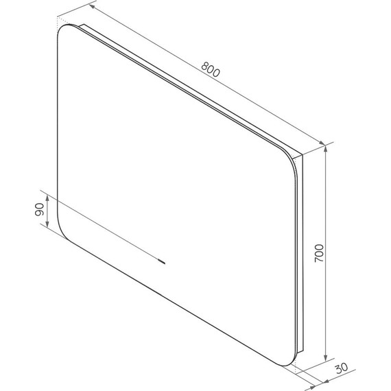 Зеркало Art&Max Ravenna Led 80 см AM-Rav-800-700-DS-F фото 7