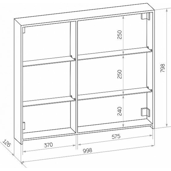 Зеркало-шкаф Art&Max Techno Led 100 см AM-Tec-1000-800-2D-F-Nero, черный матовый - 8 Зеркало-шкаф Art&Max Techno Led 100 см AM-Tec-1000-800-2D-F-Nero, черный матовый фото 8